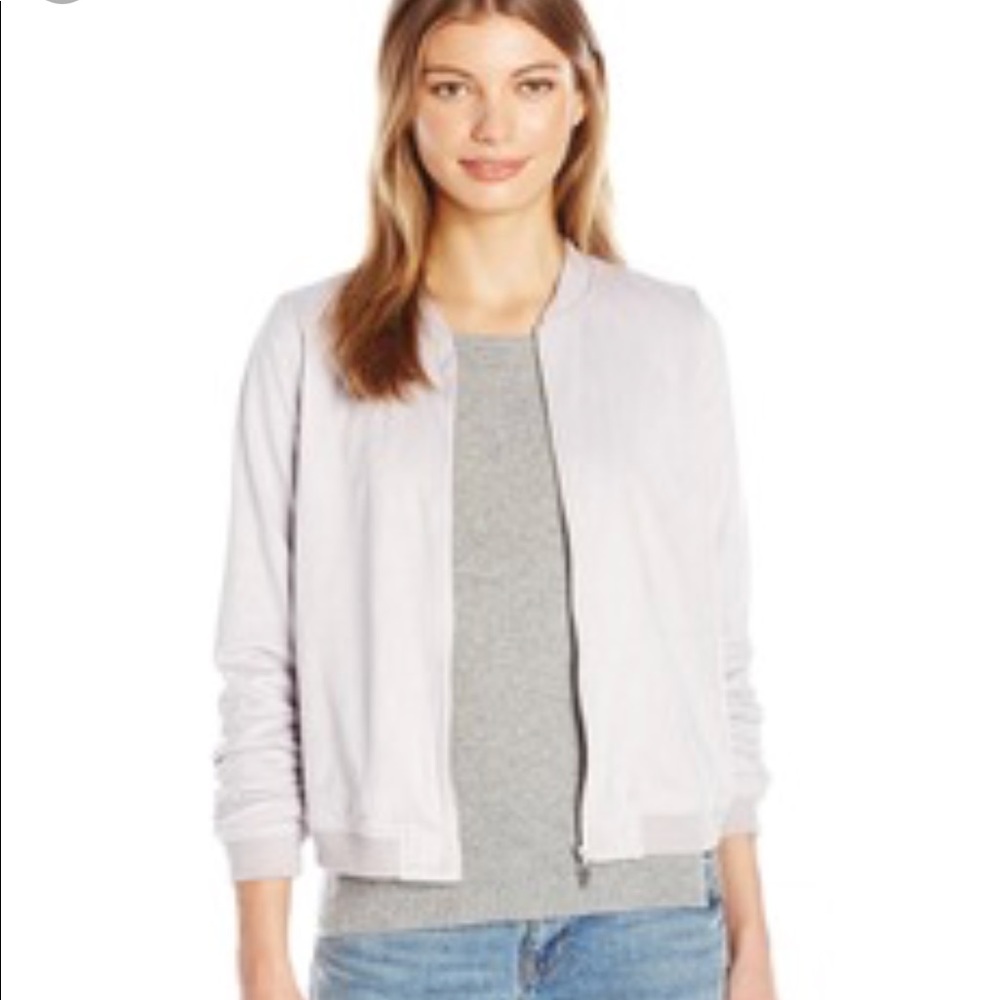 Faux suede Kenzie bomber jacket! (SM)